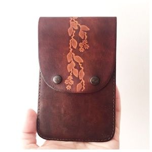 Free People Leather Embossed Wallet Phone Case